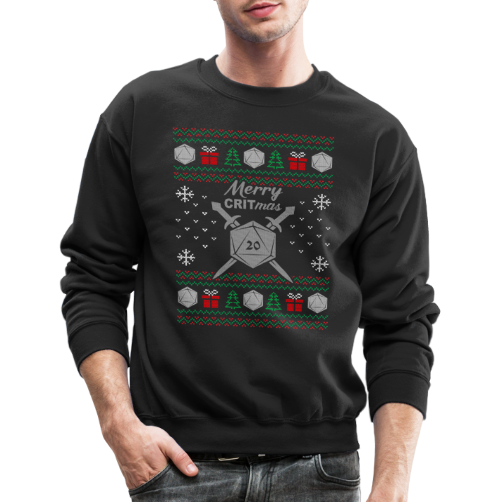 Dungeon GrandMaster® Merry Critmas Ugly X-mas Sweater - black