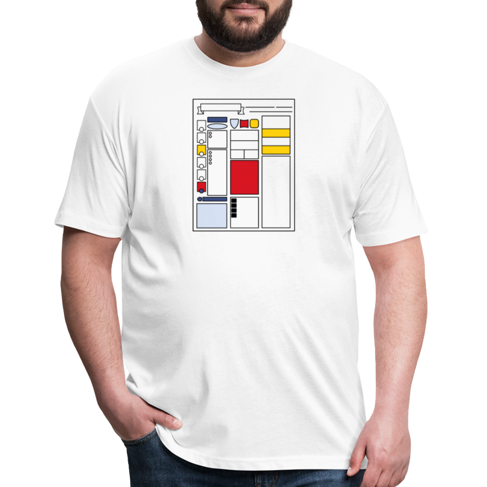 Dungeon GrandMaster® Modern Art Character Sheet T-Shirt - white