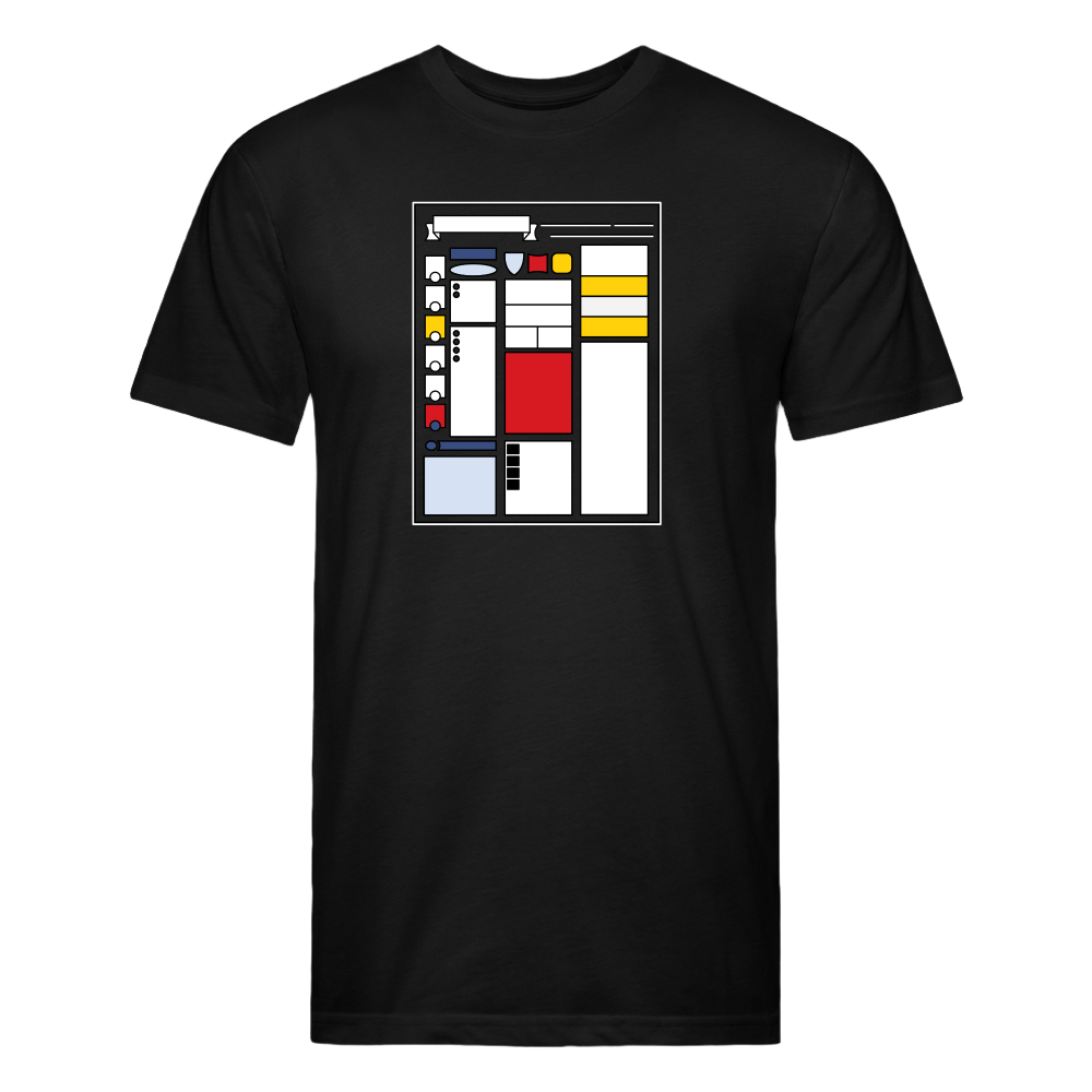 Dungeon GrandMaster® Modern Art Character Sheet T-Shirt - black